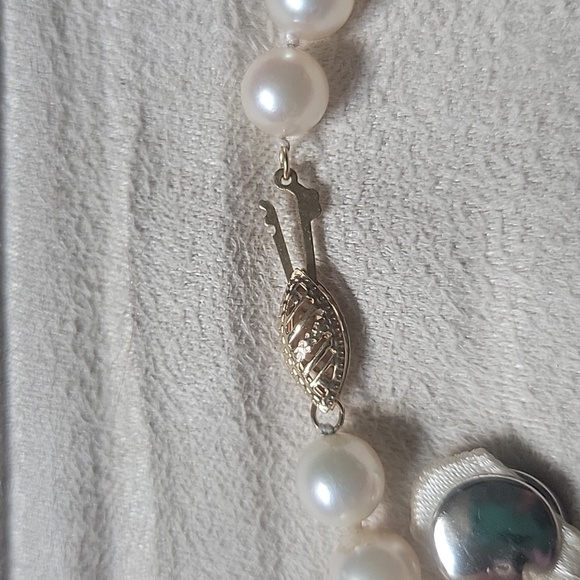 Genuine pearl necklace and bracelet set, 24k gold findings - Picture 6 of 7